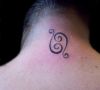 cancer pic tattoo on back of neck